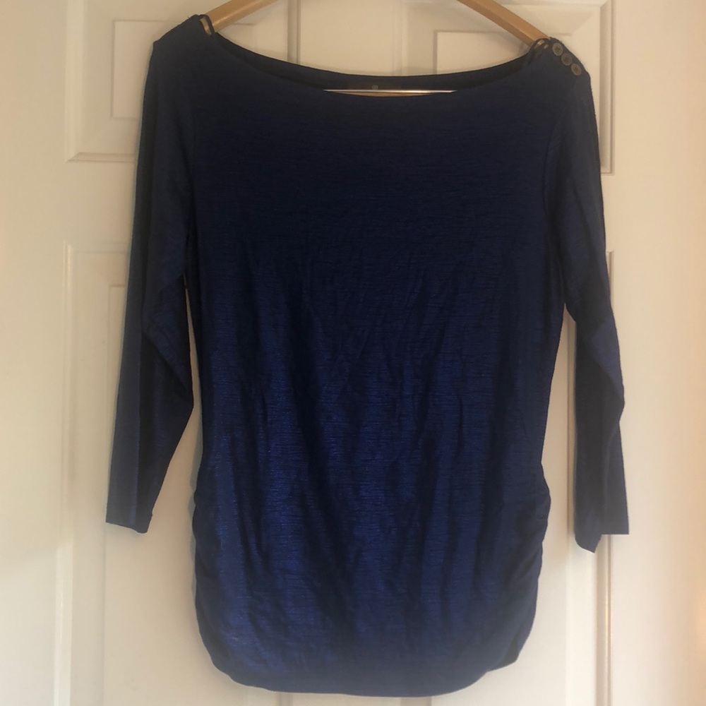 Shimmery Shirt w/ 3/4 Length Sleeves